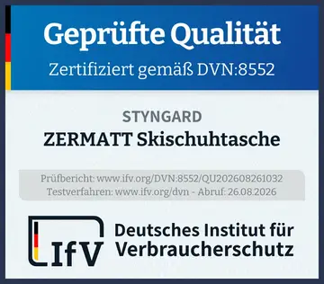 Prüfsiegel ZERMATT Skischuhtasche