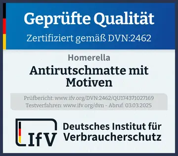 Prüfsiegel Antirutschmatte mit Motiven