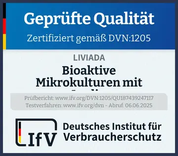 Prüfsiegel Bioaktive Mikrokulturen mit Inulin