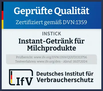 Prüfsiegel Instant-Getränk für Milchprodukte