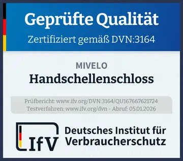 Prüfsiegel Handschellenschloss