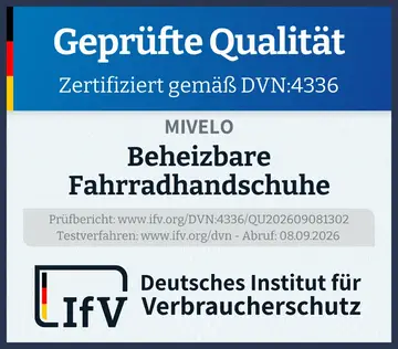 Prüfsiegel Beheizbare Fahrradhandschuhe