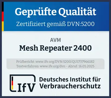 Prüfsiegel Mesh Repeater 2400