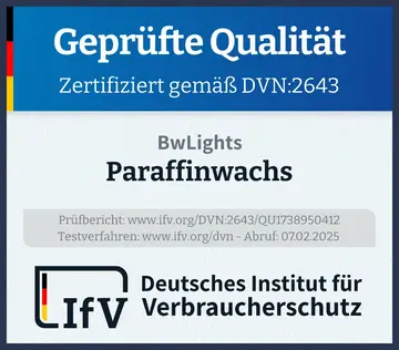 Prüfsiegel Paraffinwachs