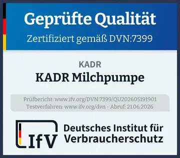 Prüfsiegel KADR Milchpumpe