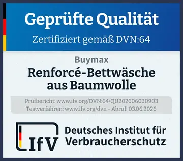 Prüfsiegel Renforcé-Bettwäsche aus Baumwolle