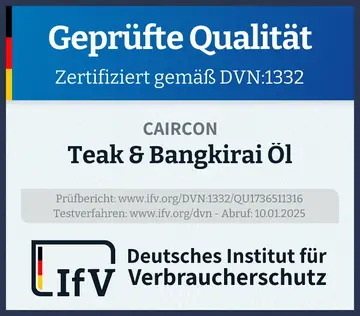 Prüfsiegel Teak & Bangkirai Öl