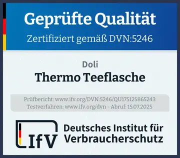 Prüfsiegel Thermo Teeflasche