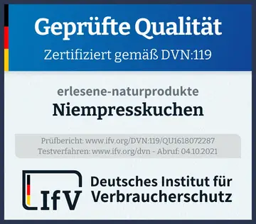 Prüfsiegel Niempresskuchen