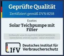 Siegel Solar Teichpumpe mit Filter