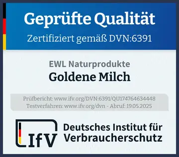 Prüfsiegel Goldene Milch