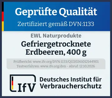 Prüfsiegel Gefriergetrocknete Erdbeeren, 400 g