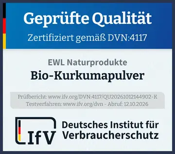 Prüfsiegel Bio-Kurkumapulver