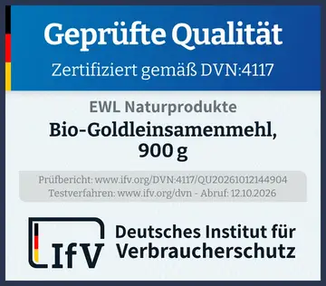 Prüfsiegel Bio-Goldleinsamenmehl, 900 g
