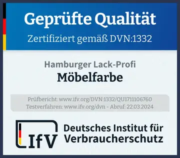 Prüfsiegel Möbelfarbe