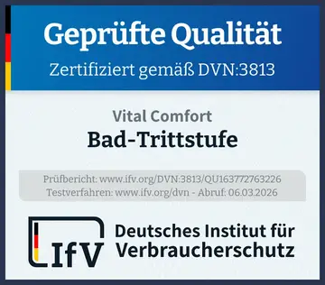 Prüfsiegel Bad-Trittstufe