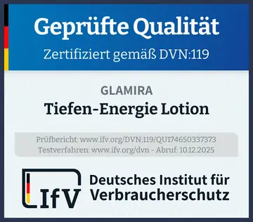 Prüfsiegel Tiefen-Energie Lotion