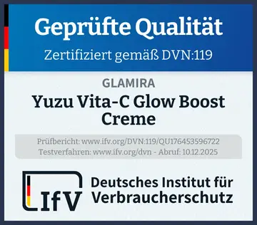 Prüfsiegel Yuzu Vita-C Glow Boost Creme