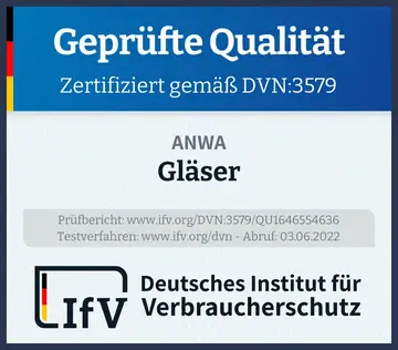 Prüfsiegel Gläser