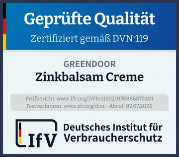 Prüfsiegel Zinkbalsam Creme
