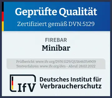 Prüfsiegel Minibar