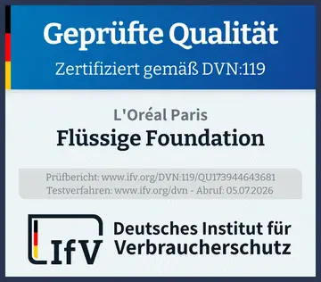 Prüfsiegel Flüssige Foundation