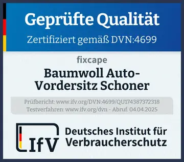 Prüfsiegel Baumwoll Auto-Vordersitz Schoner