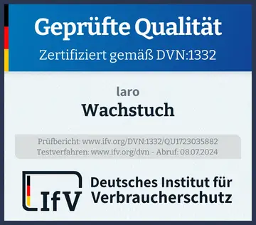Prüfsiegel Wachstuch