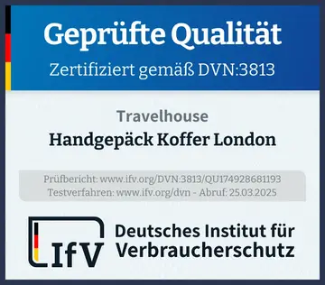 Prüfsiegel Handgepäck Koffer London