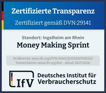 Prüfsiegel Money Making Sprint