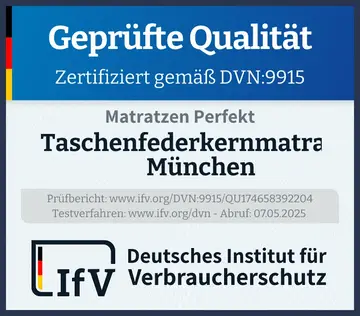 Prüfsiegel Taschenfederkernmatratze München