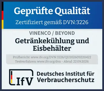 Prüfsiegel Getränkekühlung und Eisbehälter