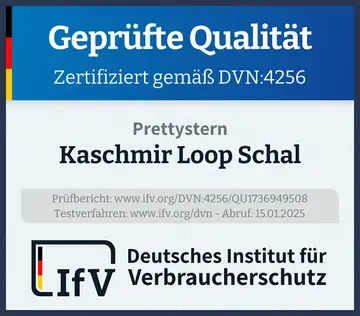 Prüfsiegel Kaschmir Loop Schal