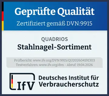 Prüfsiegel Stahlnagel-Sortiment