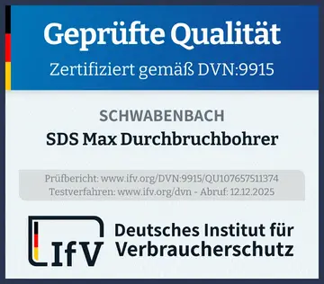 Prüfsiegel SDS Max Durchbruchbohrer