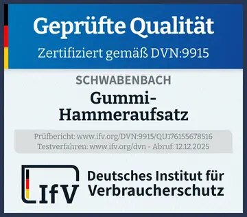 Prüfsiegel Gummi-Hammeraufsatz