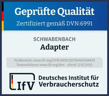 Prüfsiegel Adapter