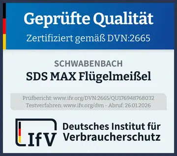 Prüfsiegel SDS MAX Flügelmeißel