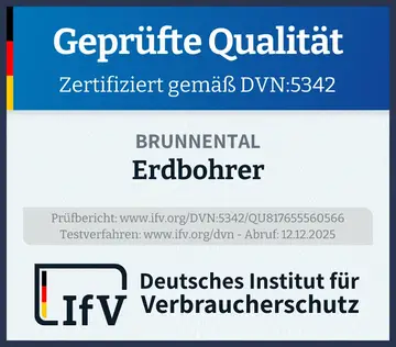 Prüfsiegel Erdbohrer