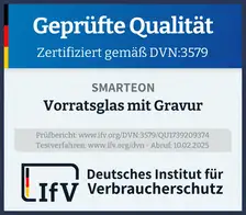 Siegel Vorratsglas mit Gravur