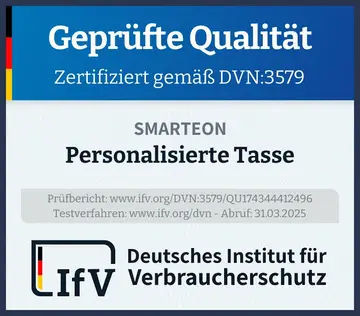 Prüfsiegel Personalisierte Tasse