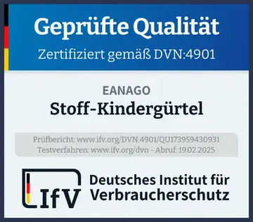 Prüfsiegel Stoff-Kindergürtel