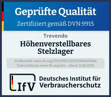 Prüfsiegel Höhenverstellbares Stelzlager