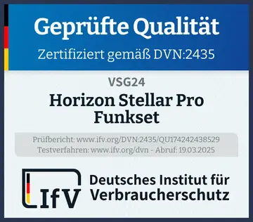 Prüfsiegel Horizon Stellar Pro Funkset