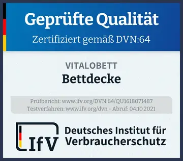 Prüfsiegel Bettdecke