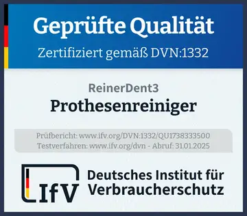 Prüfsiegel Prothesenreiniger