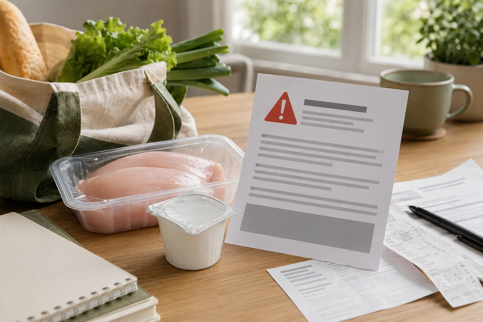 Listerien oder Salmonellen im Rückruf: Symbolbild für Lebensmittelsicherheit und Verbraucherwarnung