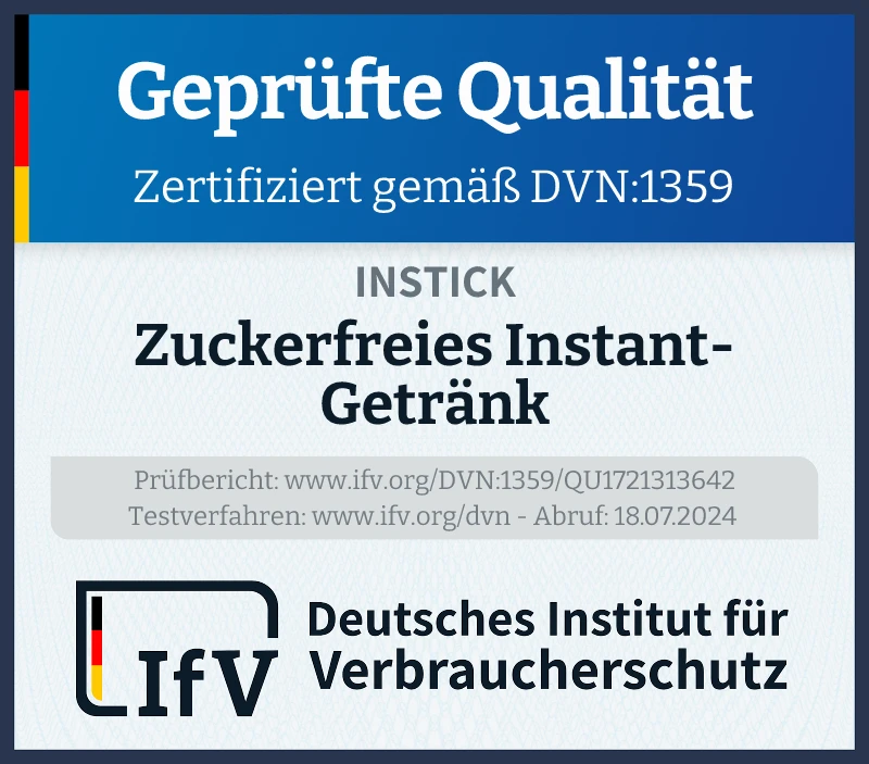 Siegel Zuckerfreies Instant-Getränk