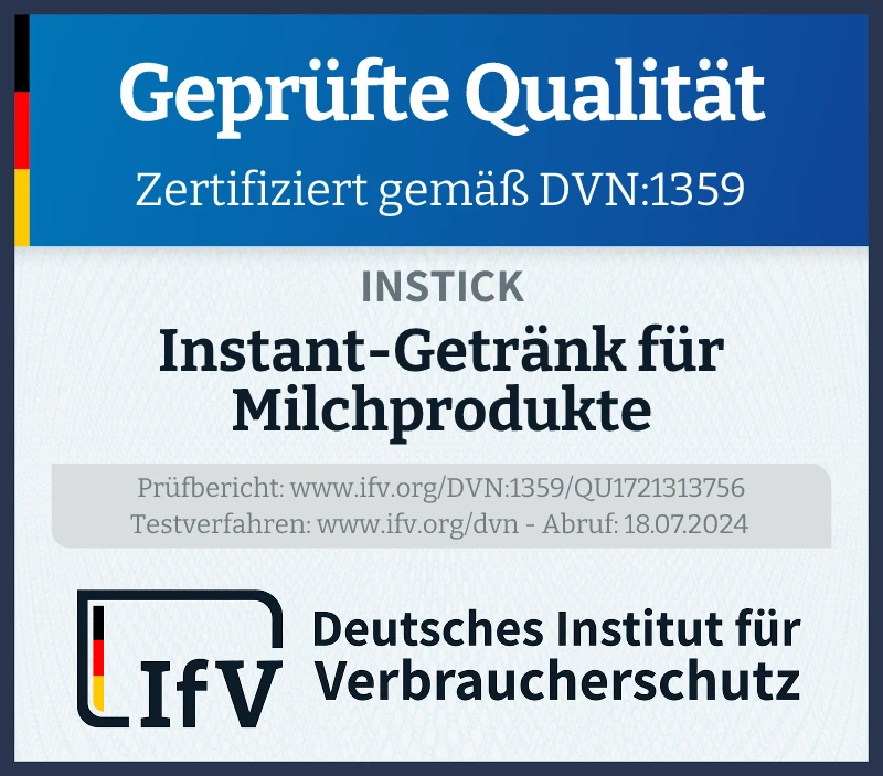 Siegel Instant-Getränk für Milchprodukte