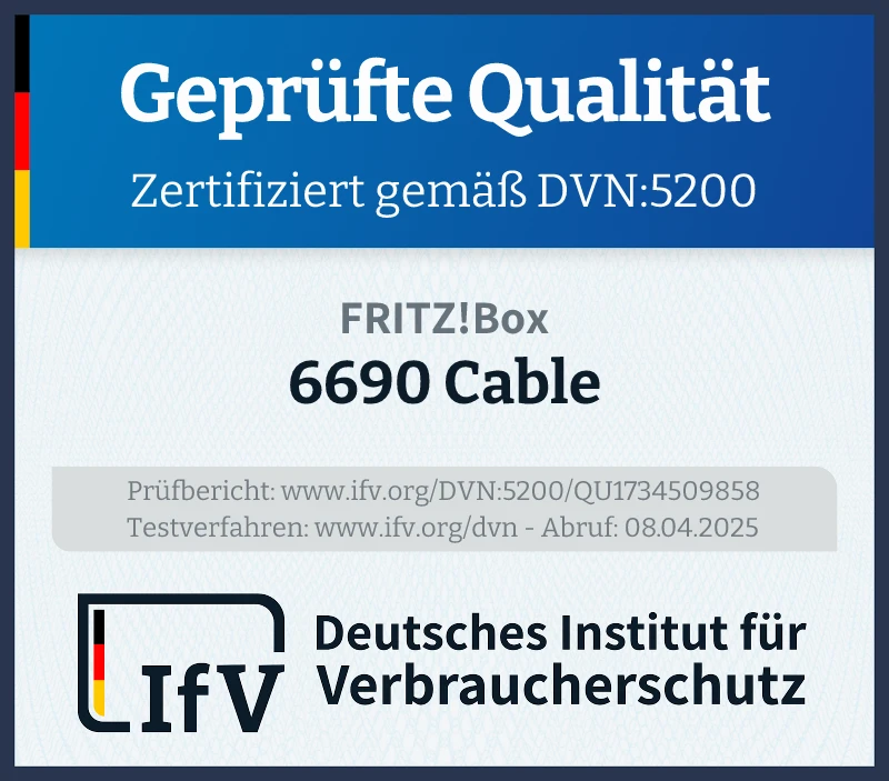 Prüfsiegel 6690 Cable
